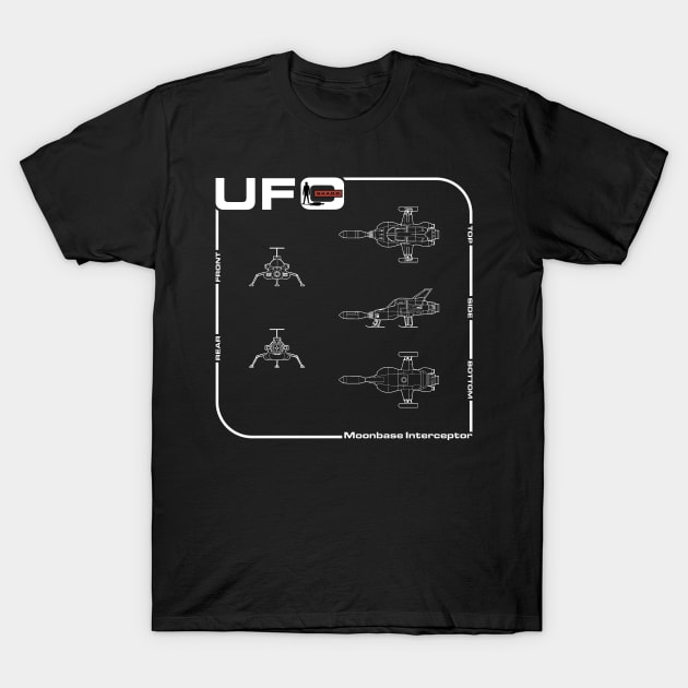 Gerry Anderson's UFO - SHADO Moonbase Interceptor T-Shirt by kooldsignsflix@gmail.com